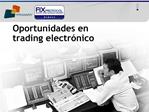 Oportunidades en trading electr nico
