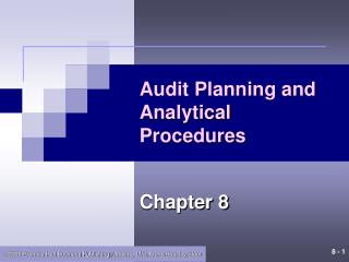 Audit Planning and Analytical Procedures