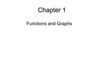 Functions and Graphs