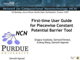 First-time User Guide for Piecewise Constant Potential Barrier Tool