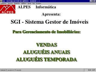 SGI - Sistema Gestor de Imóveis