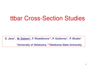 ttbar Cross-Section Studies