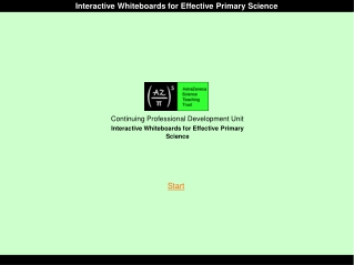 Interactive Whiteboards for Effective Primary Science
