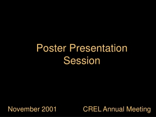 Poster Presentation Session
