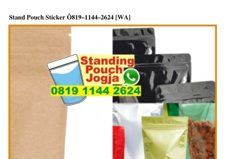 Stand Pouch Sticker Ö819–1144–2624[wa]