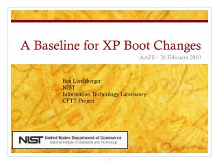 A Baseline for XP Boot Changes