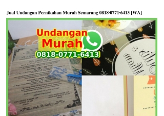 Jual Undangan Pernikahan Murah Semarang O8I8·O77I·64I3[wa]