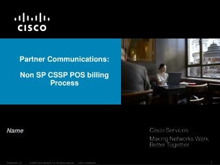 Partner Communications: Non SP CSSP POS billing Process