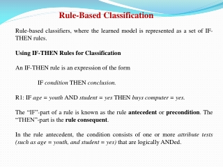 Rule-Based Classification