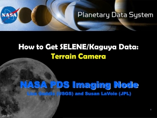 How to Get SELENE/Kaguya Data: Terrain Camera
