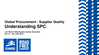 Global Procurement - Supplier Quality Understanding SPC