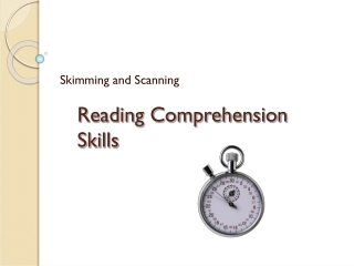 Reading Comprehension Skills