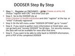 DODSER Step By Step