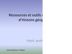 Ressources et outils du professeur d Histoire g ographie.