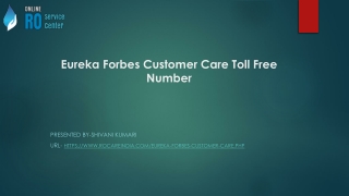 Eureka Forbes RO Customer Care |9212222051