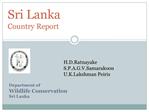 Sri Lanka Country Report