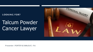 Talcum Powder and Ovarian Cancer Attorneys Jackson Mississippi