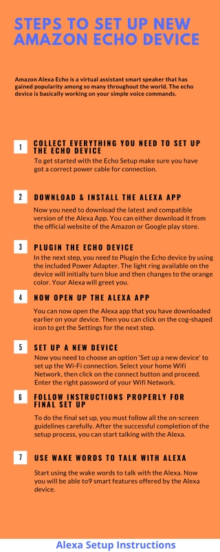 Steps to Setup New Amazon Echo Device