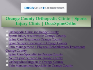 Sports injury treatment in Orange County