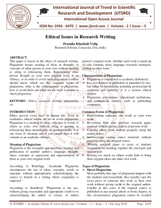 Ethical Issues in Research Writing