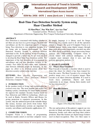 Real Time Face Detection Security System using Haar Classifier Method