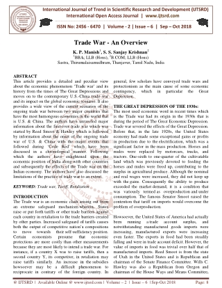 Trade War An Overview