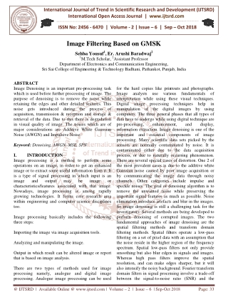 Image Filtering Based on GMSK