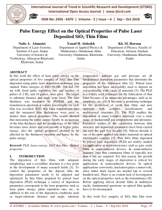 Pulse Energy Effect on the Optical Properties of Pulse Laser Deposited SiO2 Thin Films