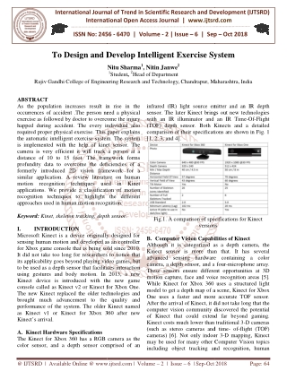 To Design and Develop Intelligent Exercise System