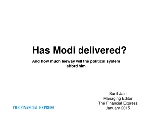 Has Modi delivered?