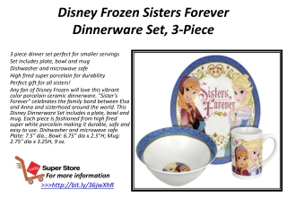 Disney Frozen Sisters Forever Dinnerware Set, 3-Piece