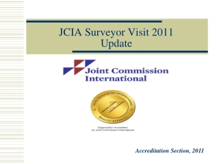 JCIA Surveyor Visit 2011 Update