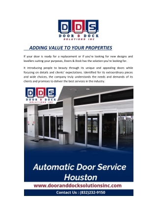 Dock Door Service Houston