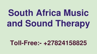 South Africa Music and Sound Therapy