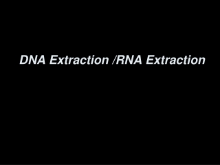 DNA Extraction /RNA Extraction