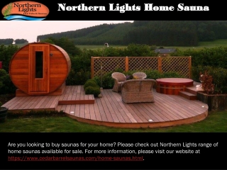 Northern Lights Home Sauna