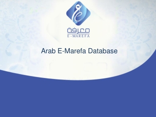 Arab E- Marefa  Database