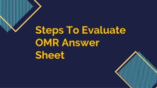 Steps to evaluate OMR answer sheet