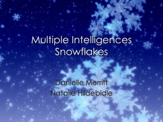 Multiple Intelligences Snowflakes