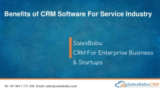 Benefits of CRM Software For Service Industry