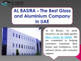 Aluminium Kitchen and Glass Works in Dubai - Al Basira