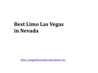 Best Limo Las Vegas at Nevada