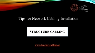 Tips for Network Cabling Installation Dubai