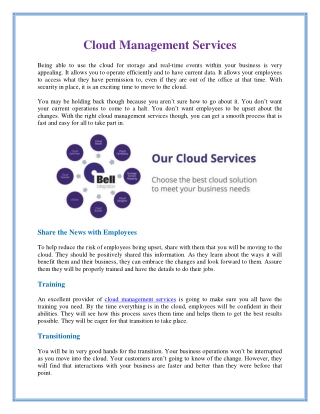 Cloud Management Services