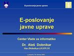 E-poslovanje javne uprave