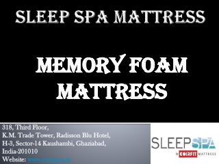 Sleep Spa - Memory Foam Mattress Online