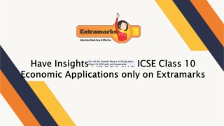 Have Insights About the ICSE Class 10 Economic Applications only on Extramarks