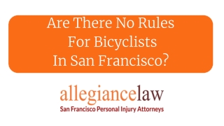 Are There No Rules For Bicyclists In San Francisco?