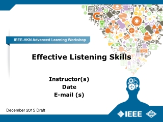 effective listening skills powerpoint presentation