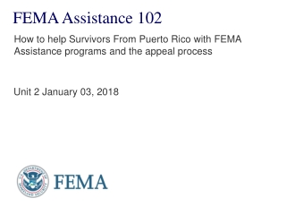 FEMA Assistance 102